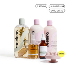KIT 5: Meelena control grasa, extra larga, sana y sin frizz