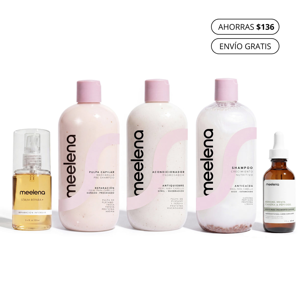 KIT 3: Meelena extra larga, sana y sin frizz