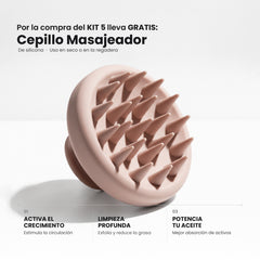 KIT 5: Meelena control grasa, extra larga, sana y sin frizz