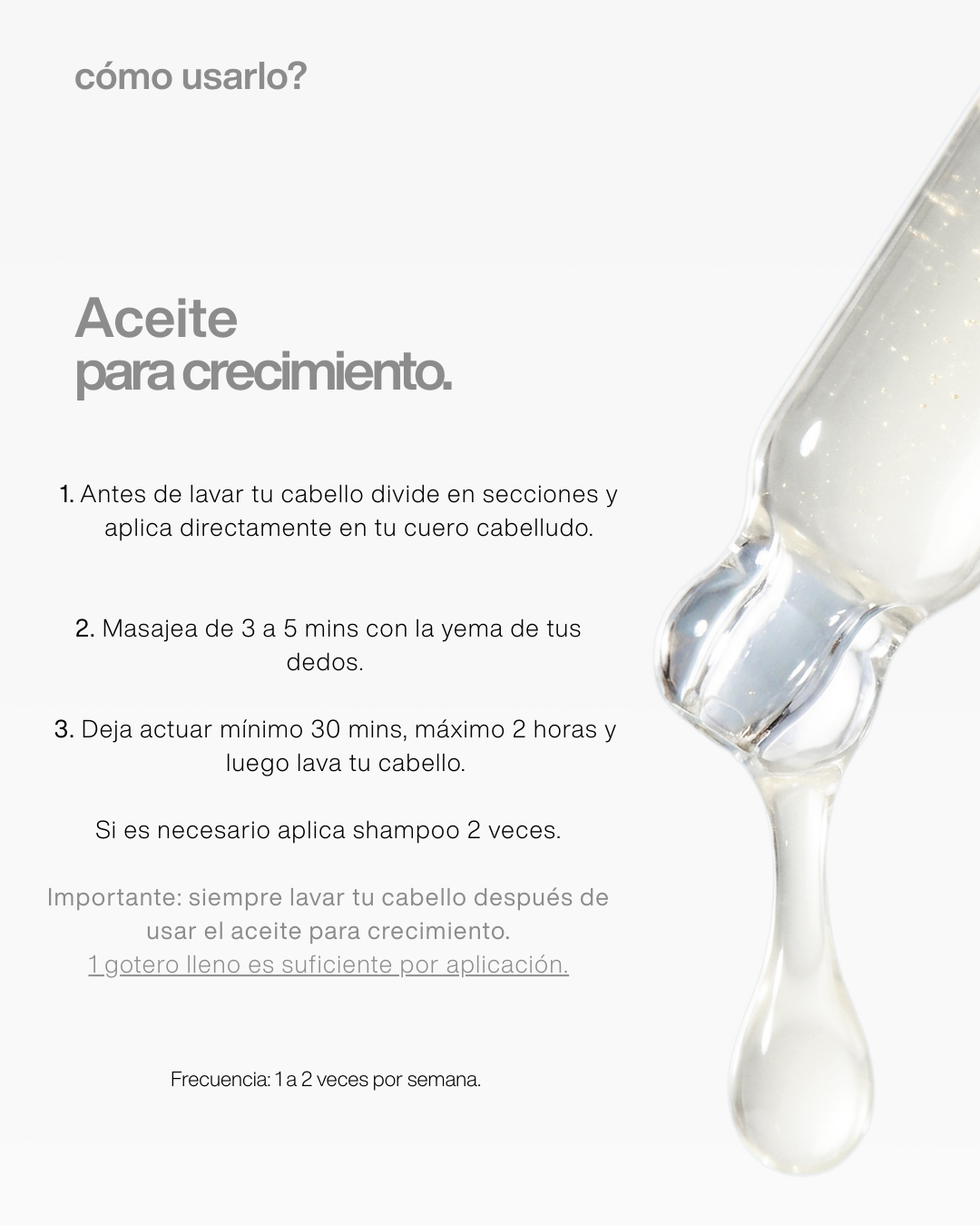 Aceite para crecimiento capilar Fórmula Mejorada